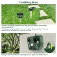 1Pc Ultrasonic Animal Repeller Solar Powered Pest Repellent with Motion Sensor LED Flashing Lights IPX4
