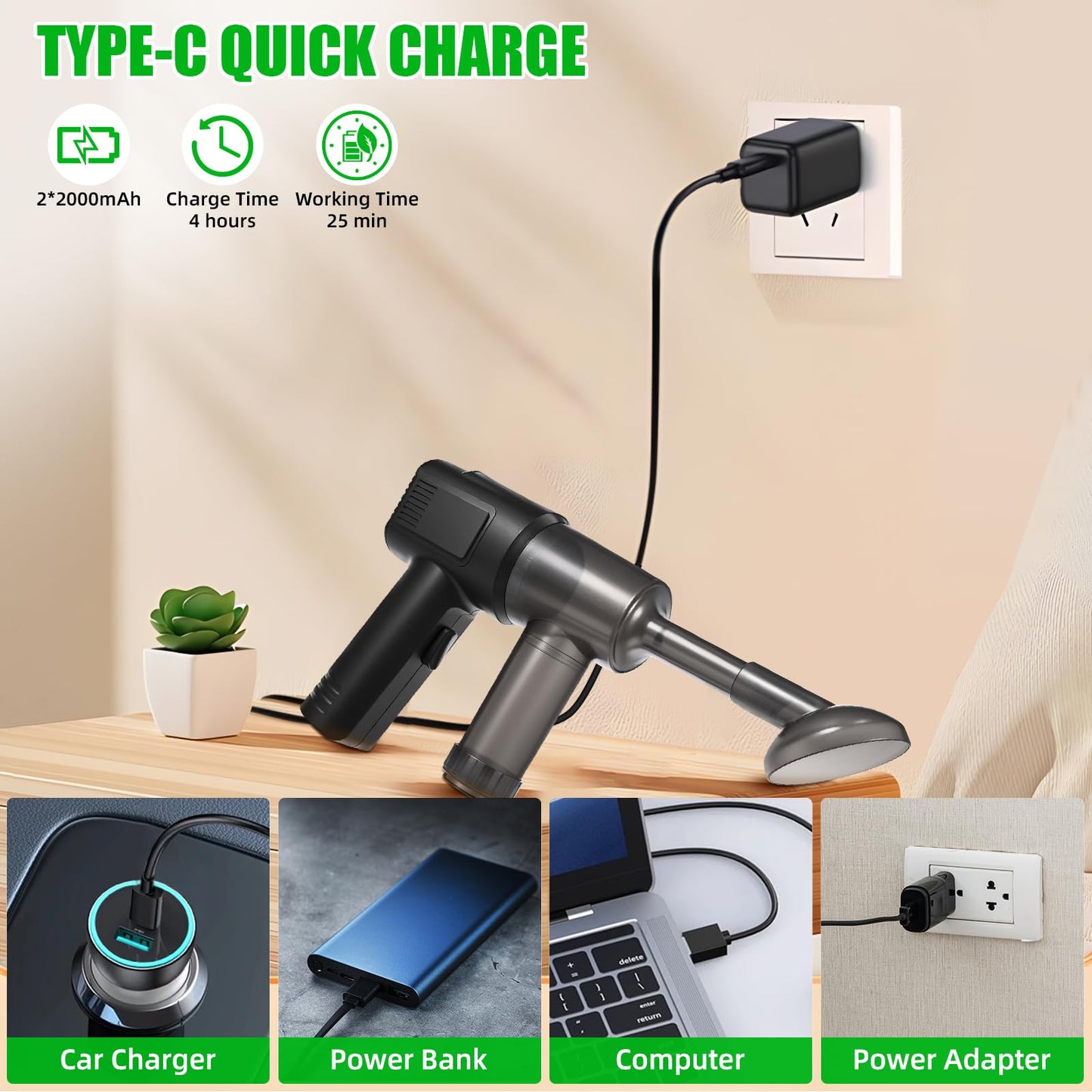 Bug Vacuum Catcher,Spider Killer Insect Catcher,Cordless Handheld Vacuum Cleaner for Car Bug Catcher Indoor with USB Rechargeable for Stink Bug,Moth,Spider Strong Suction Bug Sucker for Home