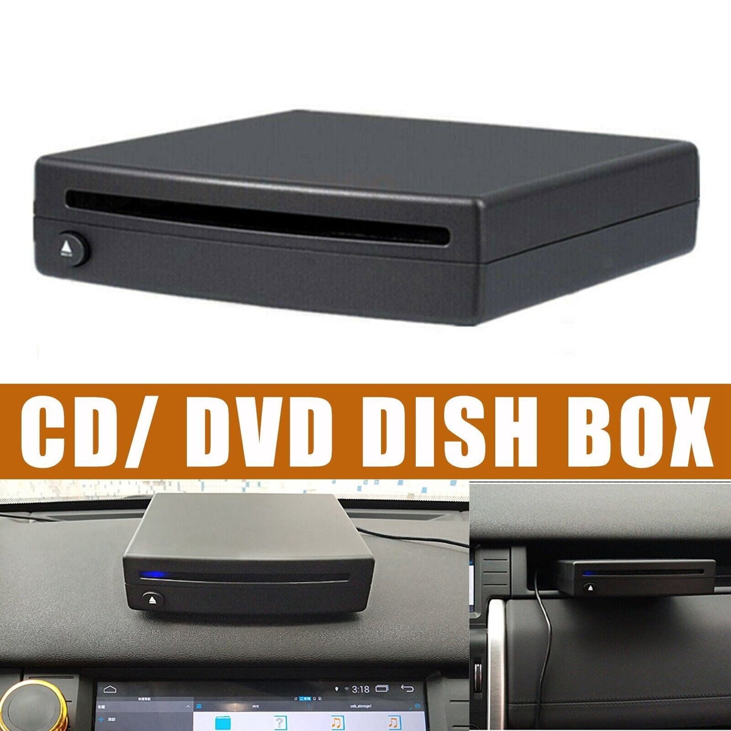 Upgrade Your Car Audio - External Stereo Radio Dish Box CD/DVD Player for Android