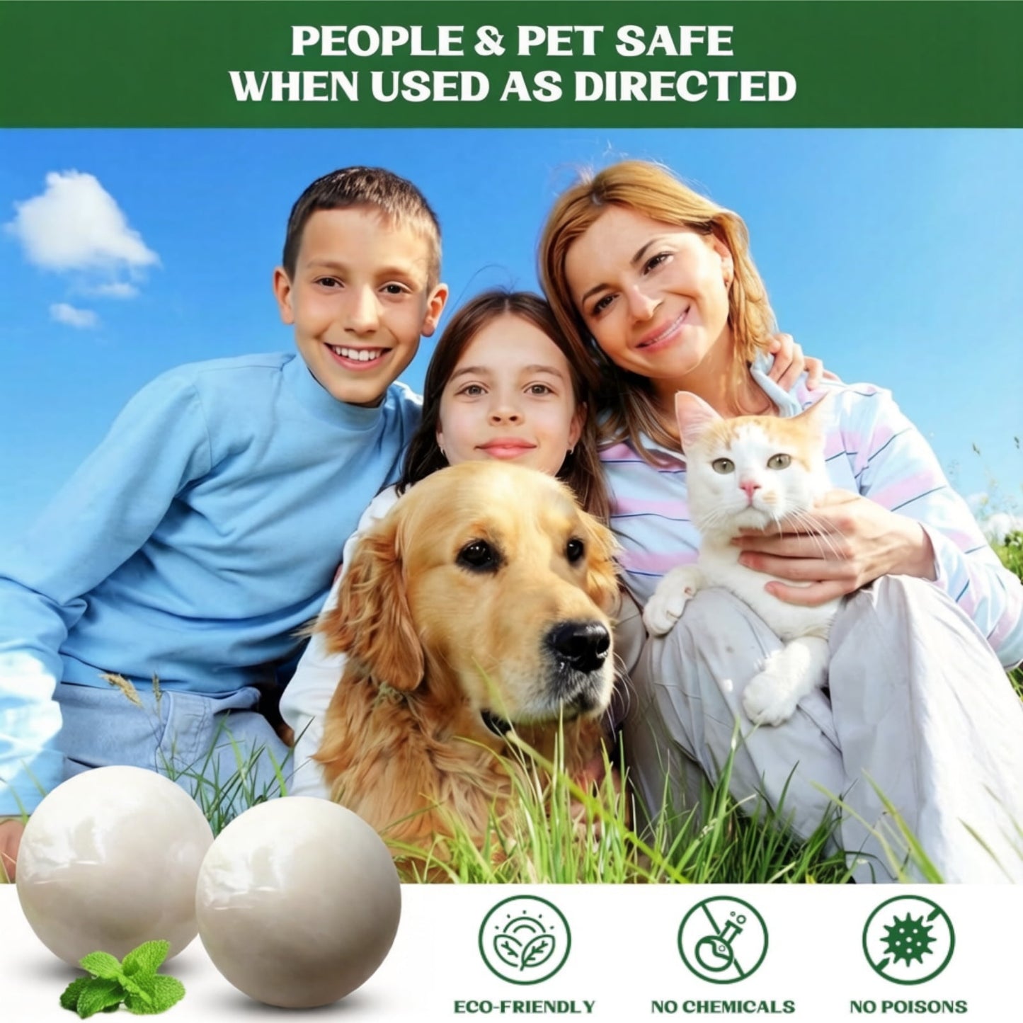 JahyElec 12 Pack Snake Repellent Balls for Yard, Snake Away Deterrent Outdoors & Indoor People Pet Safe Snake be Gone for Lawn Garden Garage RV Camping Long-Lasting Mint Scent