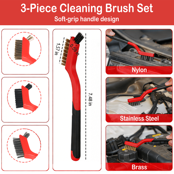 JahyElec 18Pcs Car Detailing Kit, Car Cleaning Kit with Interior Tools Wheel Hub for Cleaning Interior Exterior Wheels and Dashboard Surfaces