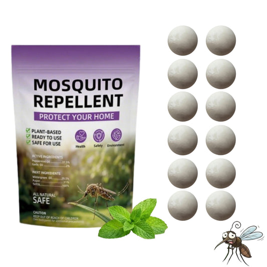 JahyElec Mosquito Repellent Outdoor Patio Pills, Peppermint Oil 12 Pcs Mosquito Repellant Balls Keep Mosquitoes Safe for People & Pets Bug Deterrent for Home & Patio Camping Travel Fishing