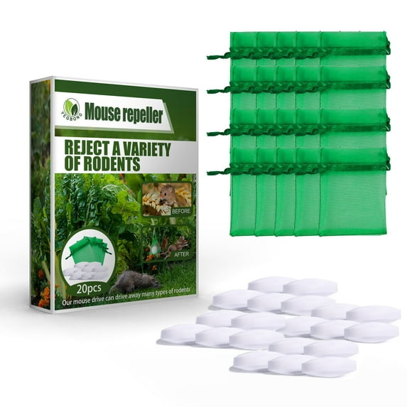 JahyElec Mouse Repellent Pellets,20PCS Peppermint Oil Natural Rodent Repellent Control for Garage RV Car Basement Attic Storage