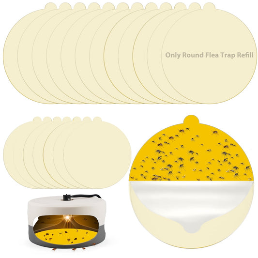 20-Pack Refill Sticky Glue Boards 7" for Indoor Insect Trap Bug Catcher Mosquito Lamp Insect Control