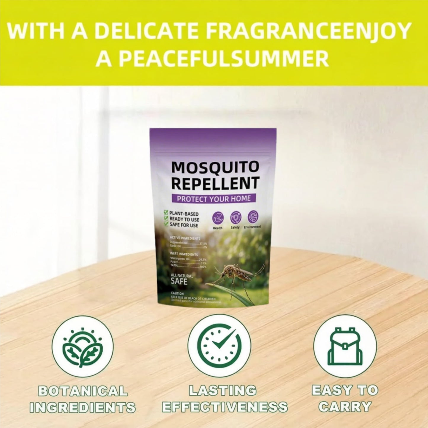 JahyElec Mosquito Repellent Outdoor Patio Pills, Peppermint Oil 12 Pcs Mosquito Repellant Balls Keep Mosquitoes Safe for People & Pets Bug Deterrent for Home & Patio Camping Travel Fishing