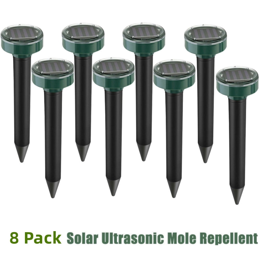 8PCS Solar Ultrasonic Snake Mouse Repellers Pest Rodent Repeller Reject Outdoor Solar Repellers