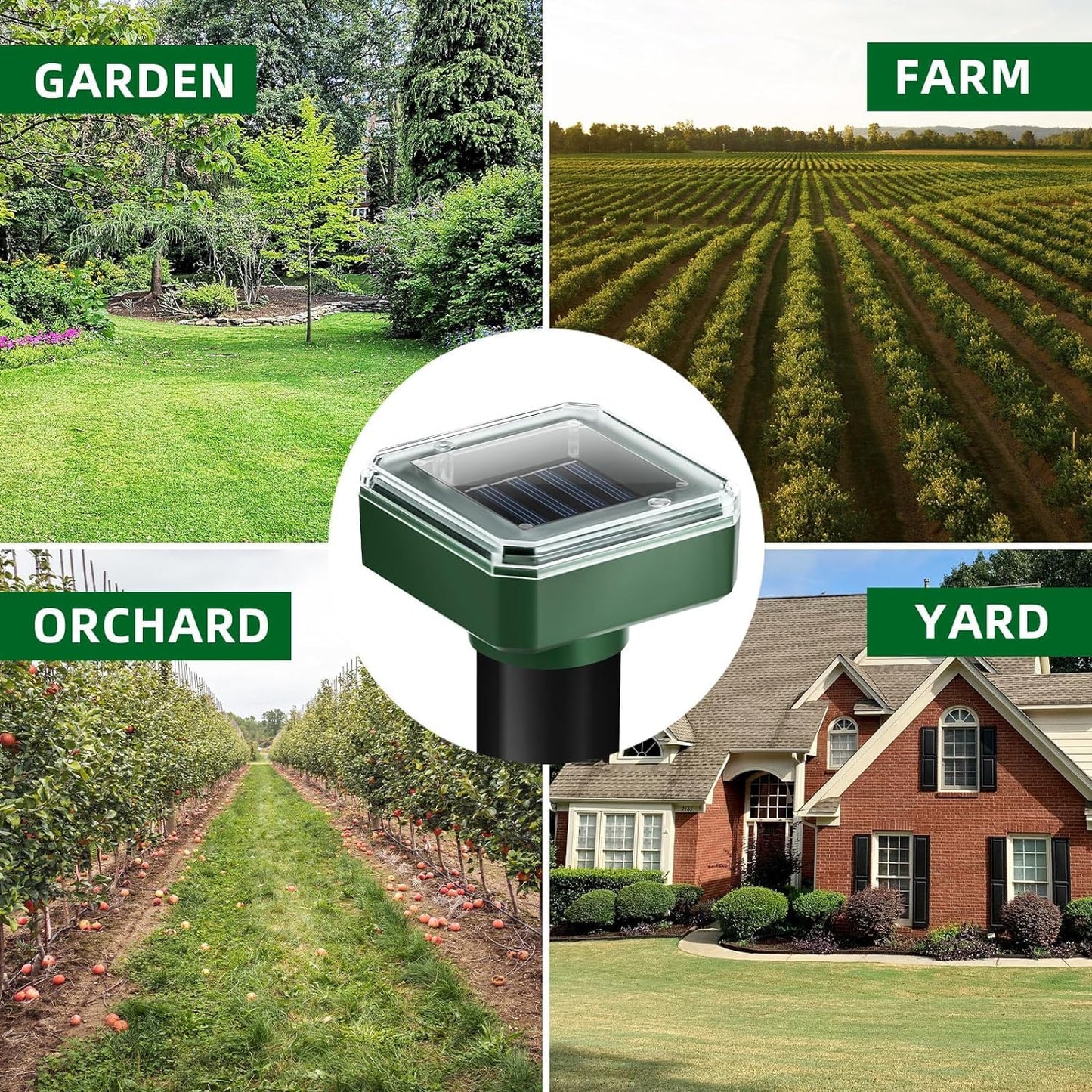 4Pack Mole Repellent Solar Powered Vole Repellent Outdoor Gopher Repeller Ultrasonic for Lawn Garden,Waterproof Sonic Mole Spikes,Get Rid of Moles Remover Groundhog Chipmunk